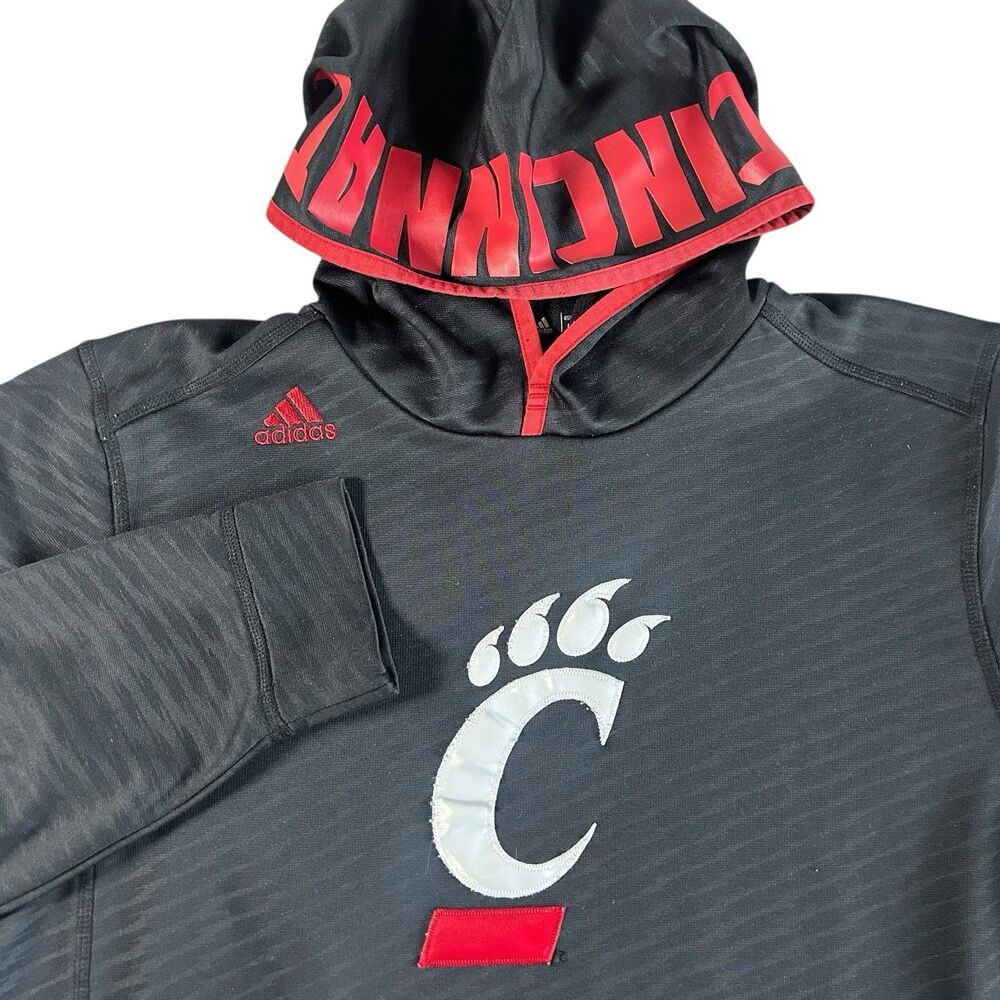 Adidas University Of Cincinnati Bearcats Hoodie Men Large Climalite Basketball